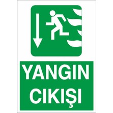 Okularenkkat Yangın Çıkışı Aşağı Ok Ikaz Levhası