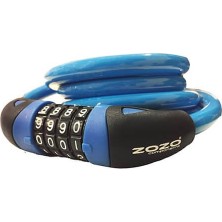 Zozo 12X1800 mm Şifreli Bisiklet Kilidi Mavi
