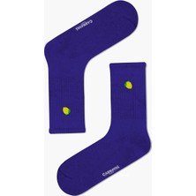 Carnaval Socks Limon Nakışlı Mor Renkli Spor Çorap