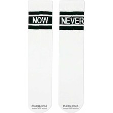 Carnaval Socks Now Never Yazılı Bilek Arkası Spor Çorap