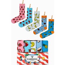 Carnaval Socks 5'li Yaz Meyveleri Desenli Renkli Çorap Kutusu