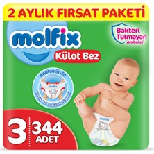 Molfix Külot Bez 3 Beden Midi 2 Aylık Fırsat Paketi 344 adet
