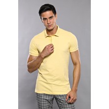Wessi Erkek Polo Yaka Slim Fit  düz Tişört