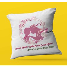 Armağan Zengini Kişiye Özel Anneler Günü Kutlu Olsun 5 Temalı | Saten Kare Yastık