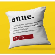 Armağan Zengini Kişiye Özel Anne Tasarımlı | Saten Kare Yastık