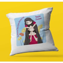 Hediye Zengini Kişiye Özel Sultanm Seni Çok Seviyorum Temalı | Saten Kare Yastık