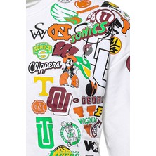 Wessi Baskı Detaylı Bisiklet Yaka Sweatshirt