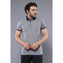 Wessi Erkek Slim Fit Polo Yaka Desenli Pamuk Tişört