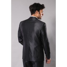 Wessi Erkek Parlak Mono Yaka Slim Fit Takım Elbise