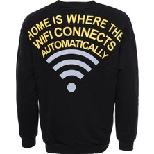 Wessi Bisiklet Yaka Baskı Detaylı Sweatshirt