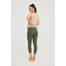 Hamile Süper Strech Tensel Skinny Fit Pantolon Haki 1079