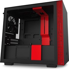 NZXT H210 CA-H210B-BR USB 3.1 Temperli Cam Mat Siyah/Kırmızı Mini-ITX Mini-Tower Gaming (Oyuncu) Kasa