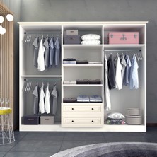 Zenio Oli̇mpos 6 Kapak 2 Çekmece Gardırop