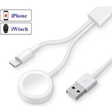 Dybox 2in1 IWatch 1-2-3-4 Wireless Şarj- Lightning USB Şarj Kablosu