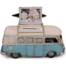 Mnk Home Dekoratif Metal Minibüs Çerçeveli ve Kumbaralı 0910E-1371SS