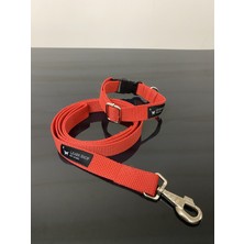 Leash Shop Leash Shop köpek Boyun Tasma Takımı Kırmızı L Beden (40-50 Cm)