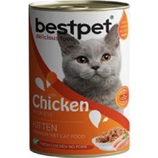 Bestpet Tavuklu Jöleli Yavru Kedi Konservesi 400 gr x 12 Adet