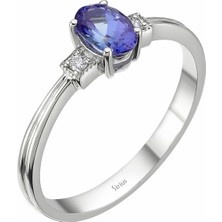 Sirius Pırlanta ve Oval Tanzanit Taşlı Yüzük 0417R0215