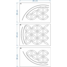 Piktura Stencil Şablon Yaşam Çiçeği Flower Of Life