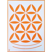 Piktura Stencil Şablon Yaşam Çiçeği Flower Of Life