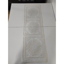 Morza Home Runner Kumaş Kare (36X110CM) Beyaz