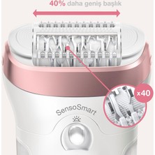 Braun Silk-épil 9 9720 SensoSmart Kablosuz Islak & Kuru 4 Ek Parçalı 2'si 1 Arada Epilatör