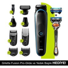 Braun MGK 5280 Şarjlı Erkek Bakım Kiti 9in1  Kablosuz Şekillendirici + Gillette Fusion ProGlide