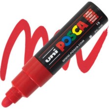Uni-Ball Uniball Posca Kırmızı 4.5-5.5 Mermi Uçlu Su Bazlı Poster Markörü