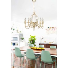 Roy Aydınlatma 0055136 6 Lı Kasa Krem Sarı Patine Avize