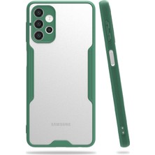 Nevarium Samsung Galaxy A72 Kılıf Kamera Korumalı Arkası Mat Silikon - Yeşil