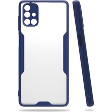 Nevarium Samsung Galaxy M51 Kılıf Kamera Korumalı Arkası Mat Silikon - Lacivert