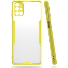 Nevarium Samsung Galaxy M51 Kılıf Kamera Korumalı Arkası Mat Silikon - Sarı