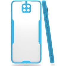 Nevarium Xiaomi Redmi Note 9 Kılıf Kamera Korumalı Arkası Mat Silikon - Mavi