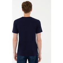 Pierre Cardin Erkek Lacivert Slim Fit Basic V Yaka Tişört 50239846-VR033