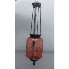 Es Dekor Kırmızı Sarkıtmalı Cam Avize Koleksiyon Değerinde