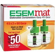 Esemmat 45+45 = 90 Gece (720 Saat) Etkili Elektrolikit Yedek