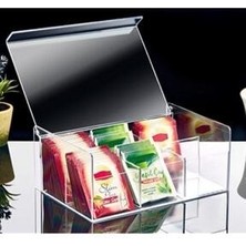 Gül Home Store Çay Kutusu 6 Bölmeli Kapaklı Poşet Bitki Çayı Saklama Kabı