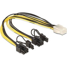 6 Pin To 2 x 8 Pin Pci-E Ekran Kartı Power Çevirici Bakır Kablo