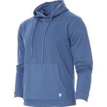 Sportive Spo-Shoodie Erkek Lacivert Günlük Stil Sweatshirt 712203-LCV