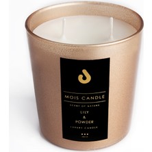 Mois Candle Lıly & Powder Pudra Kokulu Çift Fitilli 365 gr Bardak Mum