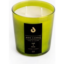 Mois Candle Lıme & Rum Meyve Kokulu Çift Fitilli  365 gr Bardak Mum