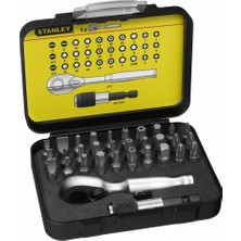 Stanley 1-13-904 Fatmax Bits Set 32'li ¼ + Manyetik Tutucu + Otomatik Lokma Kolu