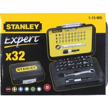 Stanley 1-13-905 Fatmax Bits Set 32'li ¼ + Manyetik Tutucu + Cırcır Anahtar Sağ Sol