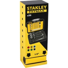 Stanley 1-13-907 Fatmax 39'lu ¼ Bits + Lokma Seti Manyetik Tutucu ve Cırcır Kollu