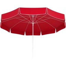 Tevalli Parasols 200 cm Elite Taşıma Çantalı Polyester Plaj Şemsiye - Kırmızı