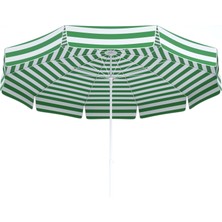 Tevalli Parasols 180 cm Polyester Plaj Şemsiye - Yeşil Beyaz