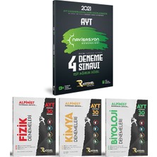 Rasyonel Yayınları AYT Eşit Ağırlık Sözel 4'lü Deneme - AYT Fizik-Kimya-Biyoloji Branş Denemeleri