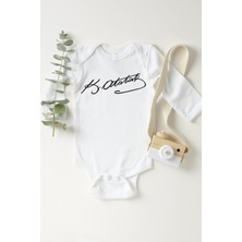 Limon Bebek Beyaz Atatürk Imza Çıtçıtlı Body