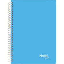 Notte 60350 Spiralli Plastik Kapak A4 Trend 40 Yaprak Kareli Defter