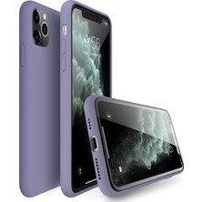 iPhone 12 Kılıf Kadife Lansman Soft Yumuşak Liquid Silikon Kamera Korumalı Mara